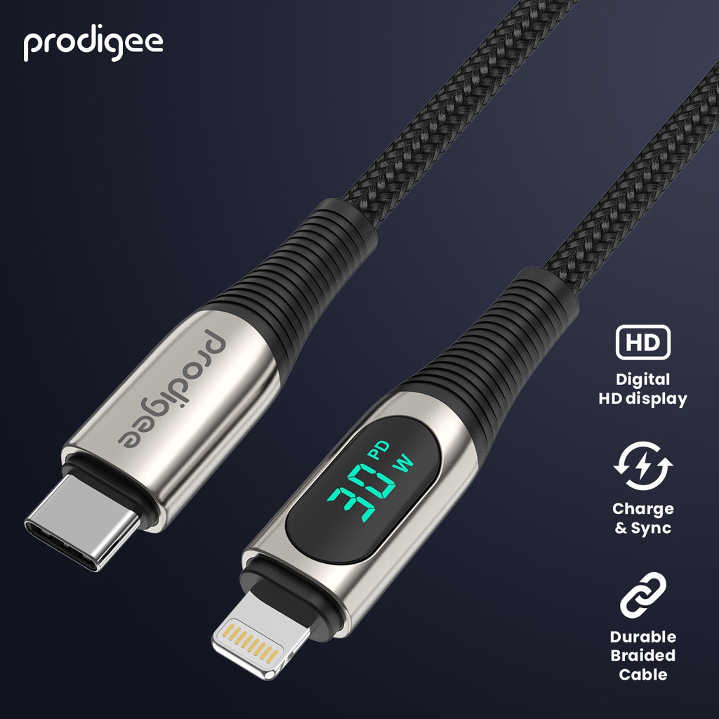 CABLE ENERGEE DIGITAL TIPO C A LIGHTNING 30W